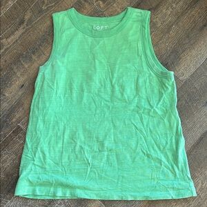 LOFT Vibrant Women’s ‎ Green Tank Top 100% Cotton